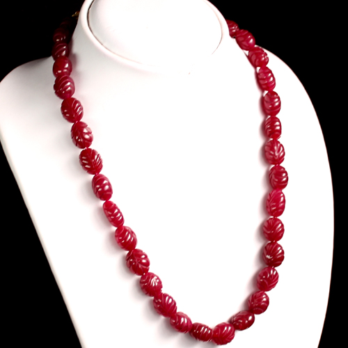 rubies beads necklace